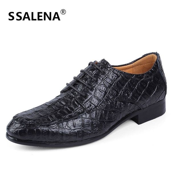 

alligator leather shoes men dress shoes fashion business for man casual oxford working eu 49 50 b175, Black