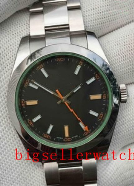

men's luxury products 40mm 116400 stainless steel blackdial men mens wrist watch casual wristwatches watches, Slivery;brown