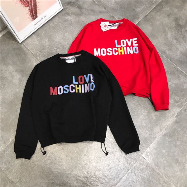 

19aw luxurious brand design moschinos hoodie hooded pullovers fashion streetwear casual hoodies outdoor sweatshirts women men coat, Gray;blue