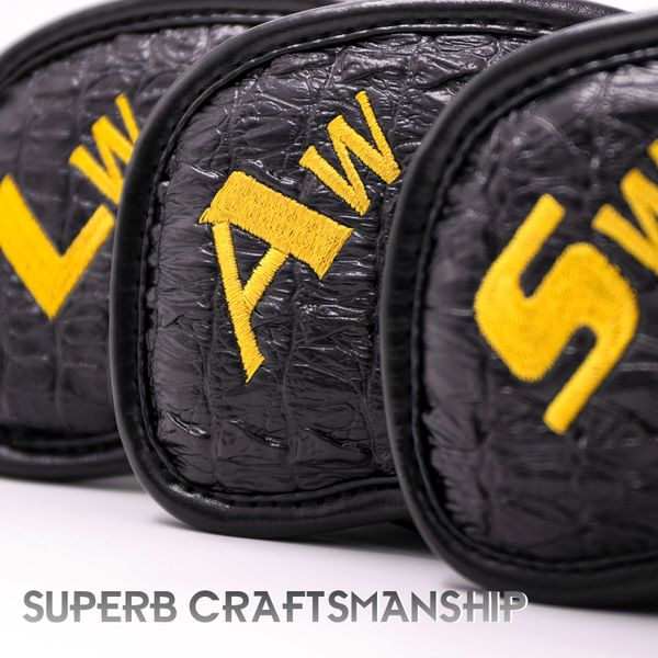 

new champkey golf club covers headcovers set pu leather 12 pcs/pack fit left hand right hand golfers embroidery logo both sides