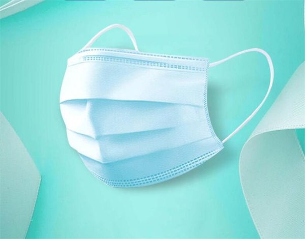 

dhl ship black earloop mouth dust masks blue black nonwoven 3 lays soft breathable50 winter face mask 1pcs 7cya