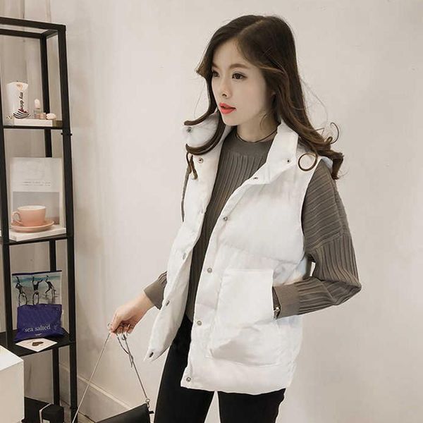 

slim coats women sleeveless jacket winter vest female vest warm waistcoat, Black;white