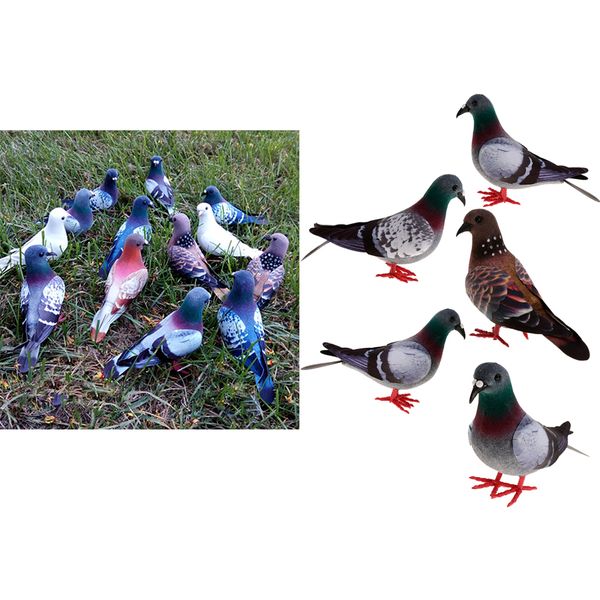

6 pcs artificial feather doves bird christmas tree decoration craft