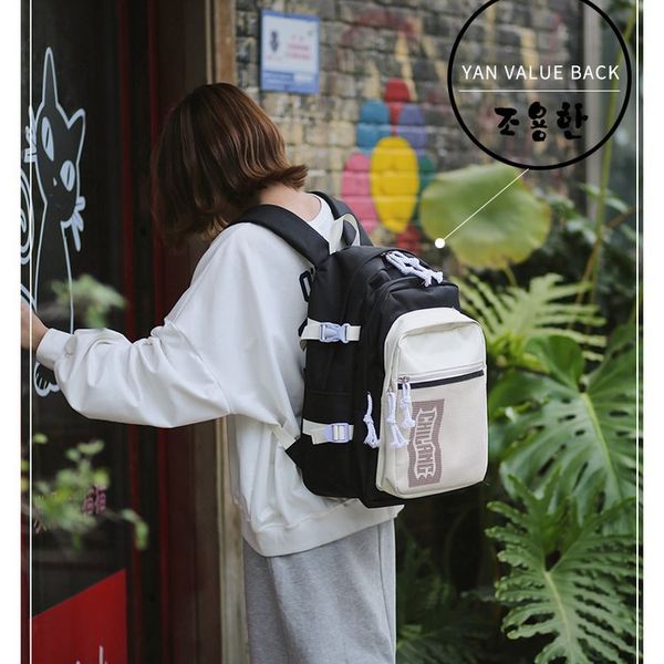 

doubles shoulder bag schoolbag female korean high school students high school students backpack waterproof lapbag