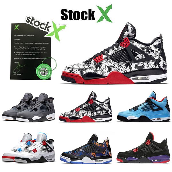 

fashion ale sport brand jumpman 4 4s youth boys favorite air jordan retro basketball shoes tattoo rush violet sneakers men 7-13, White;red