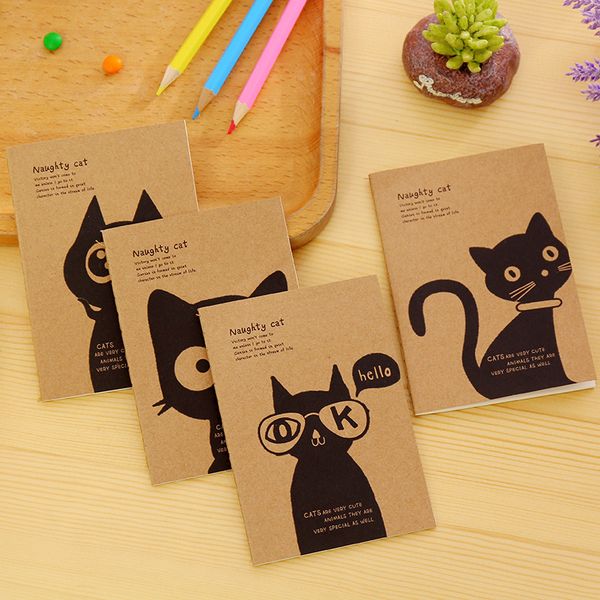 

creative cowhide diy pocket notenook, kawaii cat, retro, fish, hero, dream mini diary office school gift stationery, Purple;pink