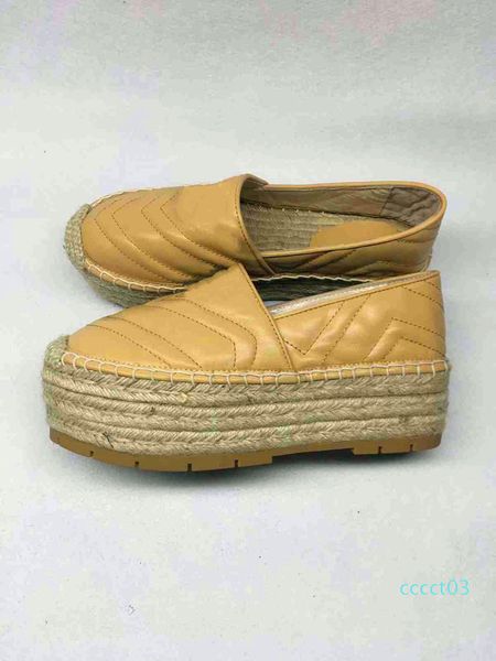 

4 colors fashion designer women shoes ladies comfortable platform espadrille shoes designer espadrille heel height 5.5 cm size 35-40 ct3, Black