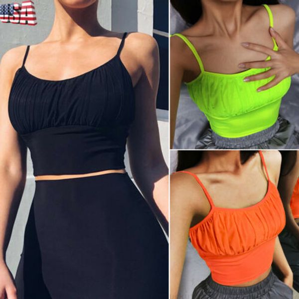 

2019 women fashion summer casual vest sleeveless crop shirt 3 colour, White