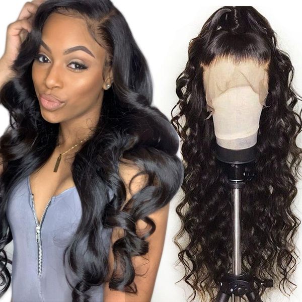 

brazilian loose wave lace front human hair wigs for black women remy hair wig with baby hair 150 density 13x4inch