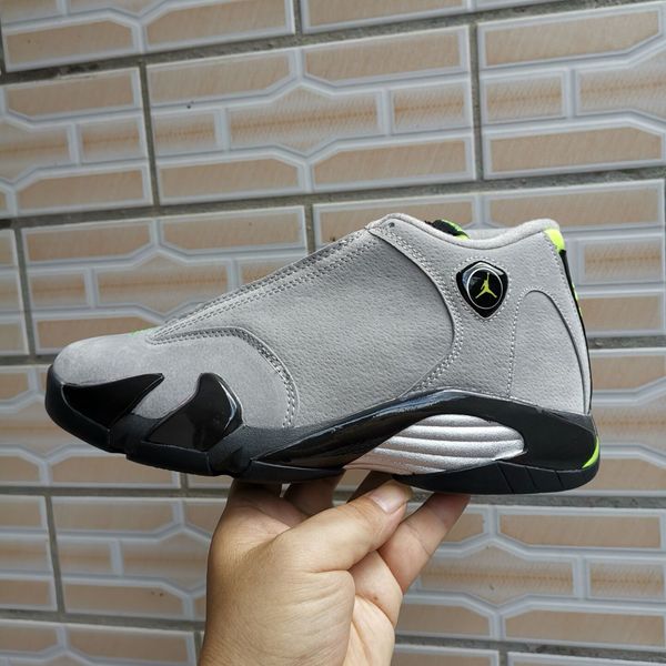 

2019 Air Jordan retro 14 Light Graphite Mens basketball shoes 14 Chartreuse 14s Black 311832-031 men Athletic sports sneakers