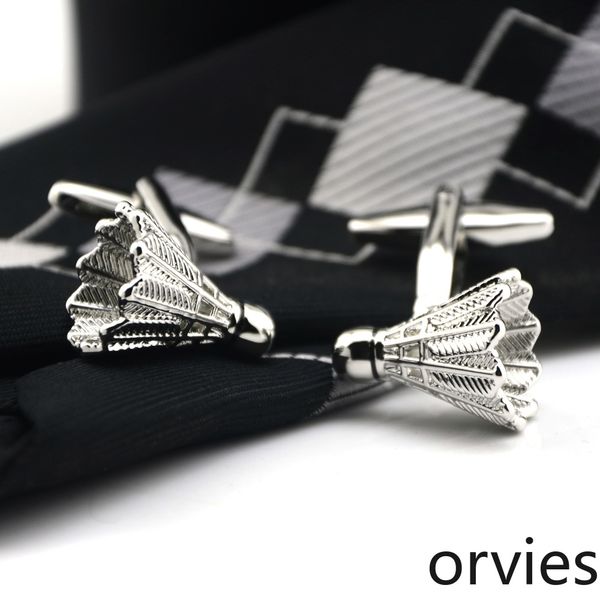 

2020 designer jovan badminton cufflinks sports cufflinks interesting styling cufflinks sleeve nail men's jewelry, Silver