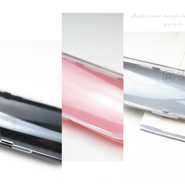 

transparent glasses plastic myopia optical glasses box student business simple and fresh plastic box, Blue