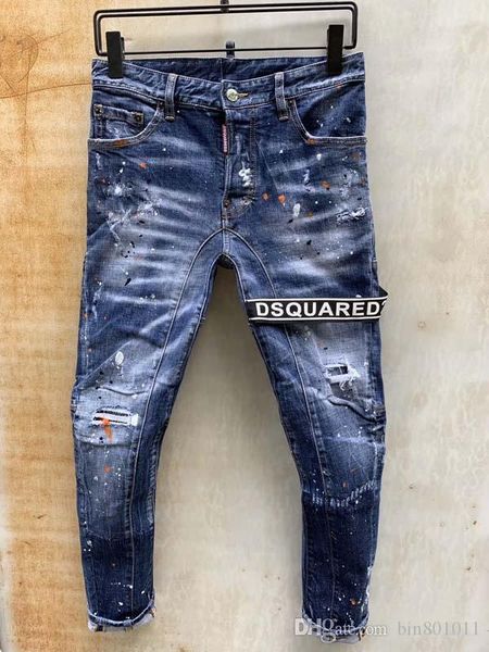 

2019 D2 новые мужские роскошные джинсы мода повседневная мужская тонкий джинсы высокое качество Марка джинсы D2 хлопок длинные брюки Оптовая брюки