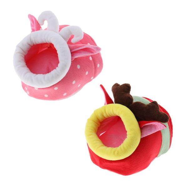 

2 pieces / set winter warm hamster bed house cage for small animals