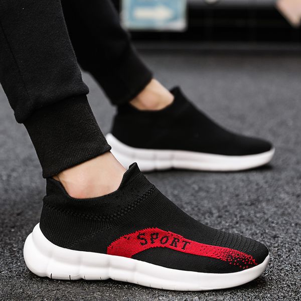 

ins men sock shoes man sneakers breathable soft casual slip on fashion running shoes lightweight sports footwear for men
