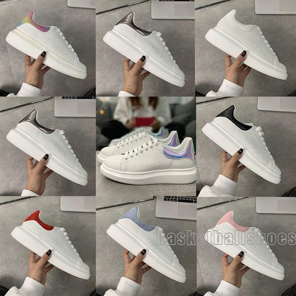 

fashion 2020 platform party 3m reflective laser lover luxury leather velvet outdoor sports flat men woman white size 35-45 casual shoes, Black