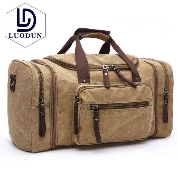 

luodun canvas men дорожные сумки ручная кладь багажные сумки мужская вещевая сумка большая выходная сумка ночная рюкзак большой емкости