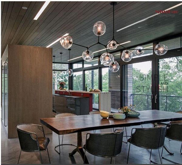 

new globe glass chandeliers lights nordic modern chandelier light lighting pendent lamp glass ball lamp 110v-220v