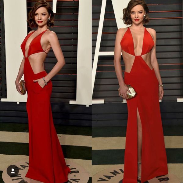 

spaghetti designer prom dresses backless cutaway sides long evening gowns side split red carpet dress custom made, Black