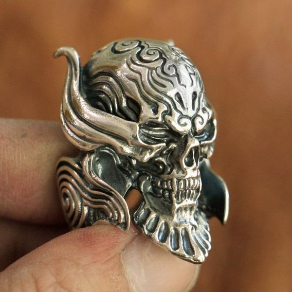 

vampire 925 sterling silver mens байкер punk ring ta103 размер сша 7 ~ 15, Golden;silver