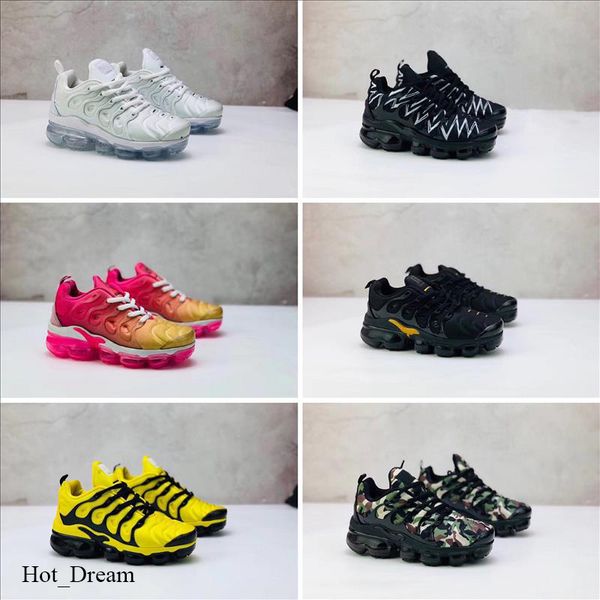 

2019 kids tn plus shoes sports running shoes children boy girls trainers tn sneakers classic outdoor toddler shoes 24-35, Black