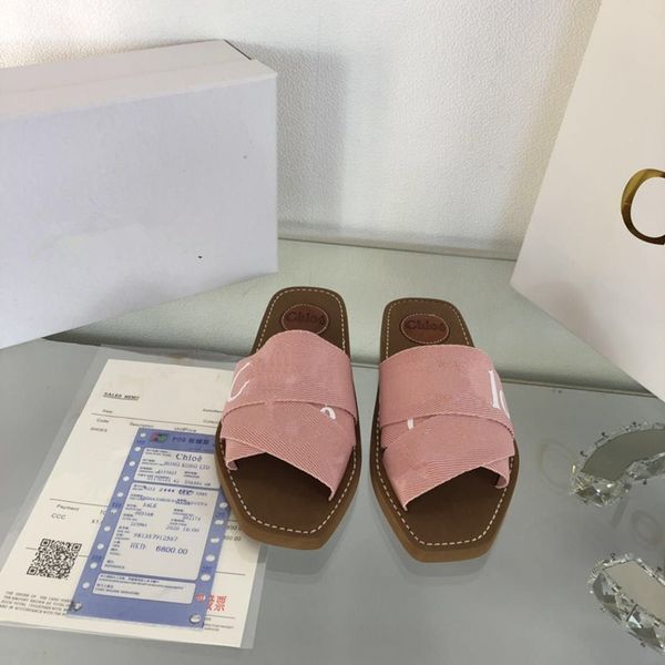 

original classic woman girl pink black white canvas cross square head slippers 2020 new lady flip flop sandals beach shoes