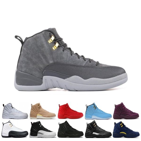 

New designer 12 12s men Basketball Shoes Sneakers black white PLAYOFF THE MASTER Gym red gamma blue 12s mens sports shoes 7-13