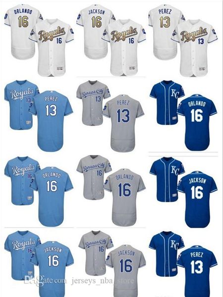 

пользовательских мужчины женщины молодежь majestic kc royals джерси # 16 пауло орландо 16 бо джексон 13 сальвадор перес главная nary синий б, Blue;black