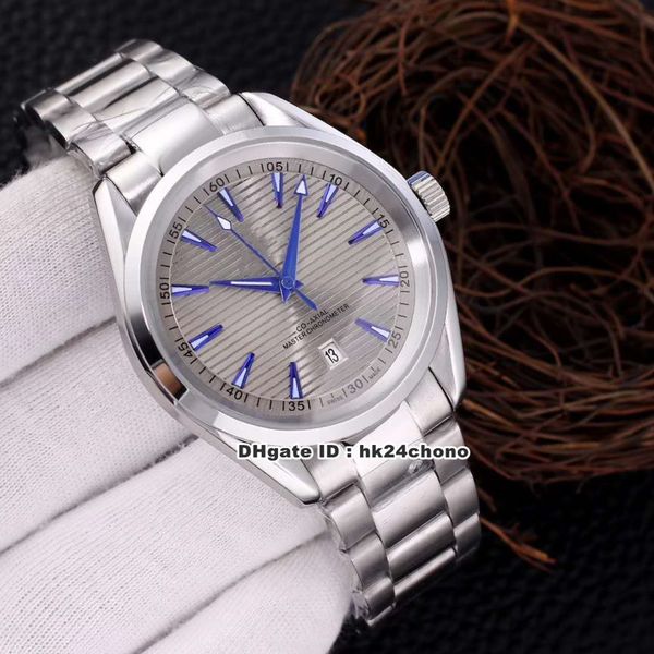 

6 style 41mm aqua terra 150m co-axial automatic mens watch 220.10.41.21.06.001 gray dial stainless steel bracelet gents watches, Slivery;brown