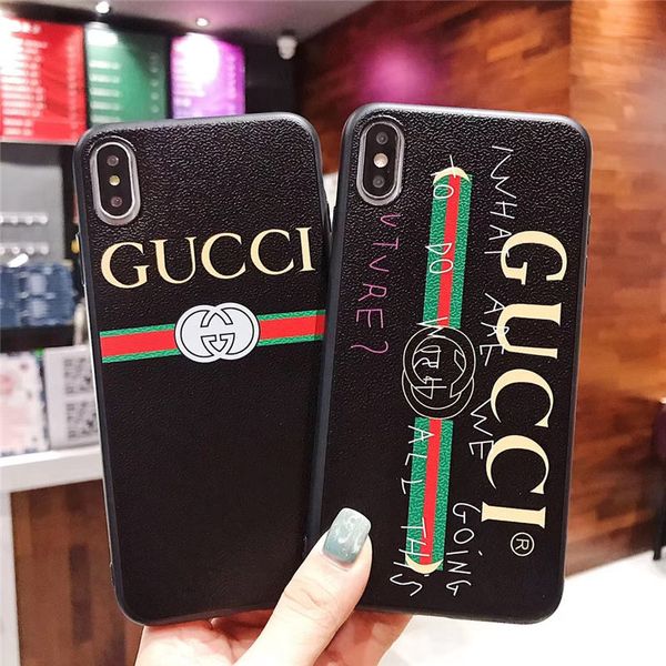 

Strong Relief silicone men and women New phone case for iphone 6 7 8 plus X XS XR XSmax gg patternTPU all-inclusive