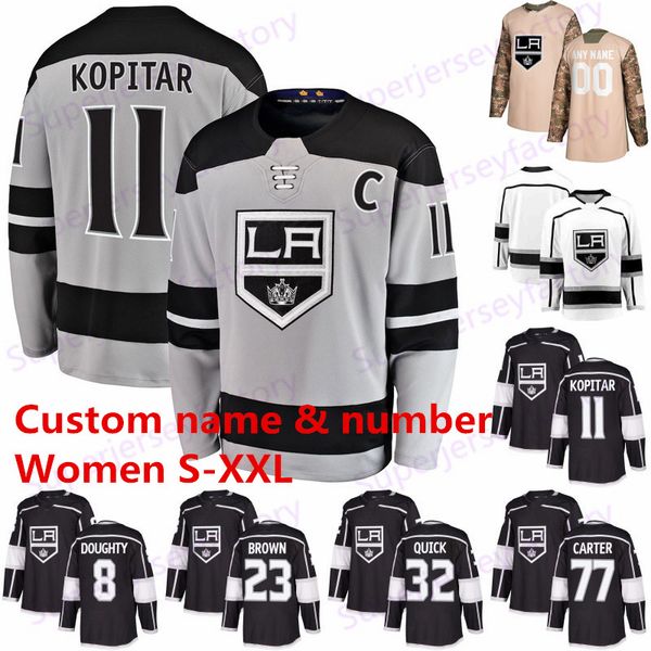 

Women 11 Anze Kopitar Los Angeles King jersey 99 Wayne Gretzky 8 Drew Doughty 32 Jonathan Quick 77 Carter 17 Kovalchuk Car Hockey jerseys