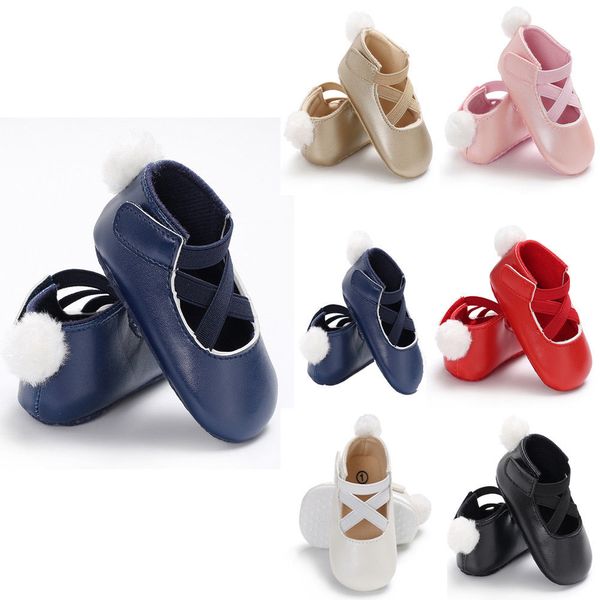 

симпатичные детские повседневная обувь 0-18m младенческая малышей новорожденных девочек принцесса искусственная кожа кроватки обувь сладкий, Black