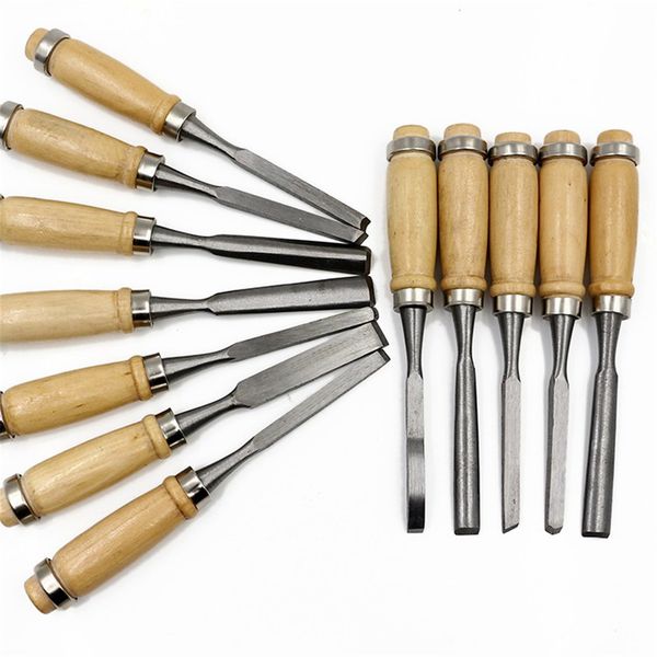 

12pcs/set manual wood carving hand chisel couteau knife set carpenters for woodcut working handmade stamps diy hand tools