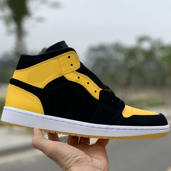 

update version 1s basketball shoes for men and women's luxury trengding sport sneakers triple black yellow designer shoes size 40-45