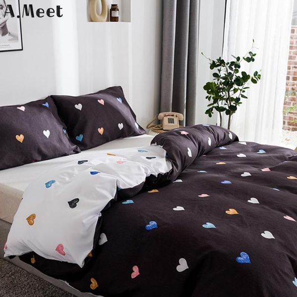 

black and white beddings set red hearts print bedding comforter underwear heart duvet cover single  king for girl bed quilt