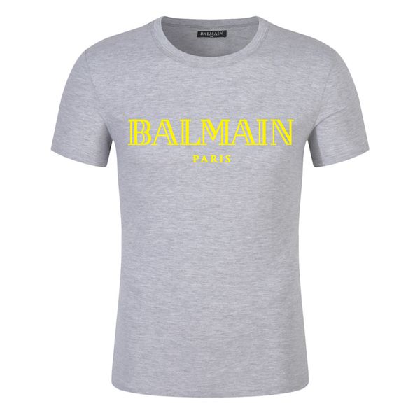 

wholesale gold/balmain 8 solid color s-5xl designers t shirt men letter short sleeve casualbalmain clothing polo shirt luxury women shirts, White;black