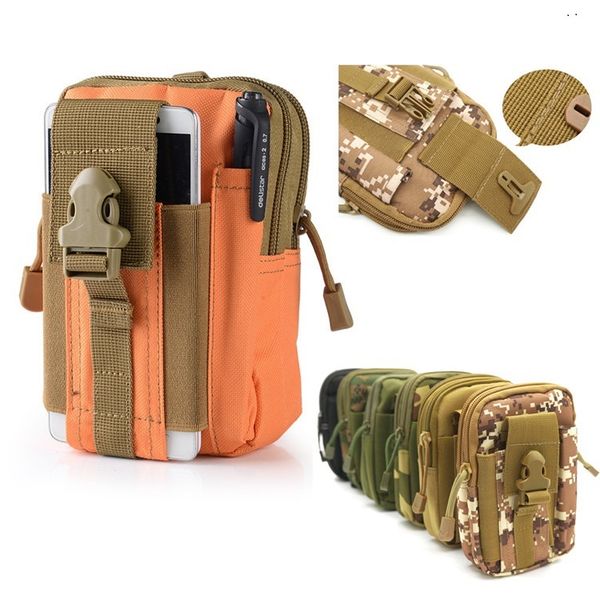 

high qualiyt wallet pouch purse phone case outdoor tactical holster military molle hip waist belt bag with zipper for iphone/samsung