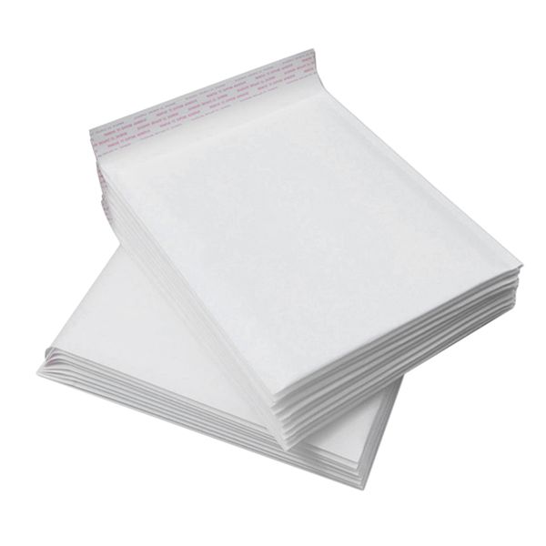 

50 pieces bubble padded envelopes self seal mailers bags white
