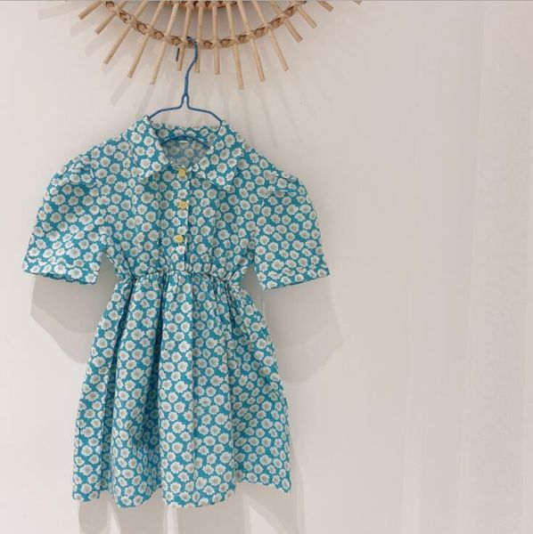 

2020 новых девушки printed платье мода лето хлопок девушка платье 2-7 года qh423, Red;yellow