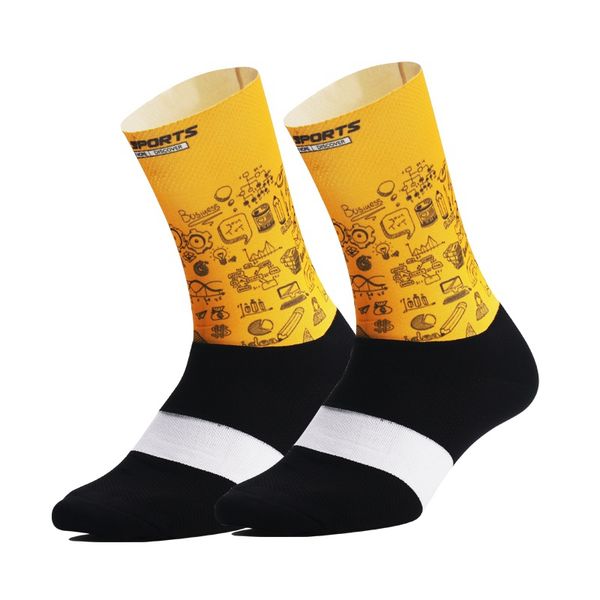 

riding professional socks men women print cycling basketball bsorbing anti slip breathable compression comfortable resistant t, Black