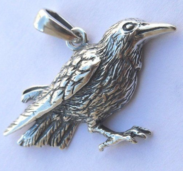 

12pcs viking odin raven necklace, Silver