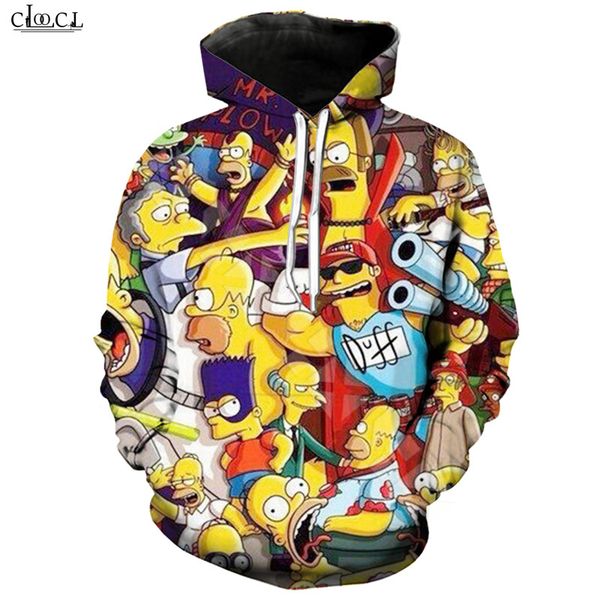 

2020 new style anime the simpsons hoodie men women 3d print cartoon simpson hooded pullovers casual couples coat, Black