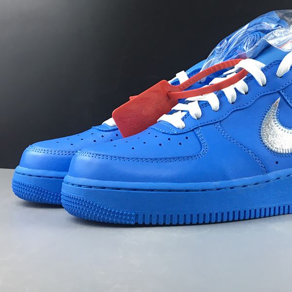 

Off ow white x men air forced 1 mca blue ci1173 400 1 women ba ketball port hoe neaker original box ize u 7 12, Black;white