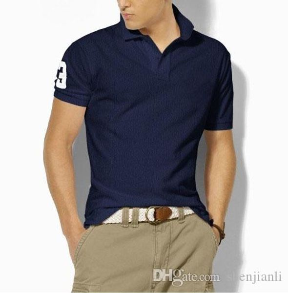 

оптовая 2018 лето новых старших мужских поло рубашки мужской с коротким рукавом случайной мод поло рубашки мужской сплошного цвета отворот р, White;black