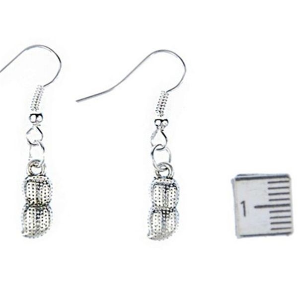 

antique silver peanut earrings eating peanuts nut jewelry