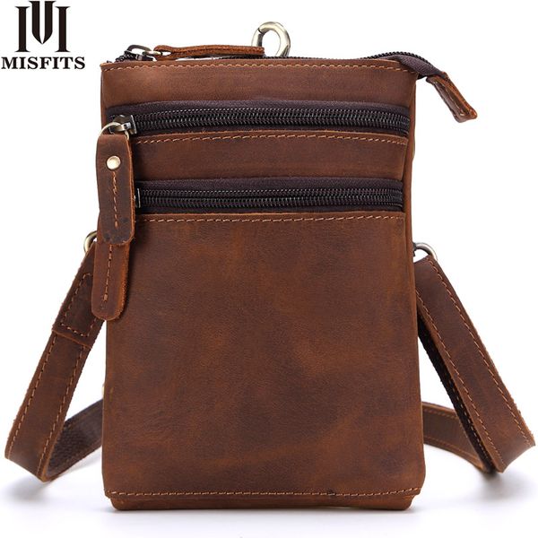 

quenya из натуральной кожи мужчин посланника сумки вскользь плеча crossbody перемещения мешка мужчина малого талии пакеты пояс сотовый телеф