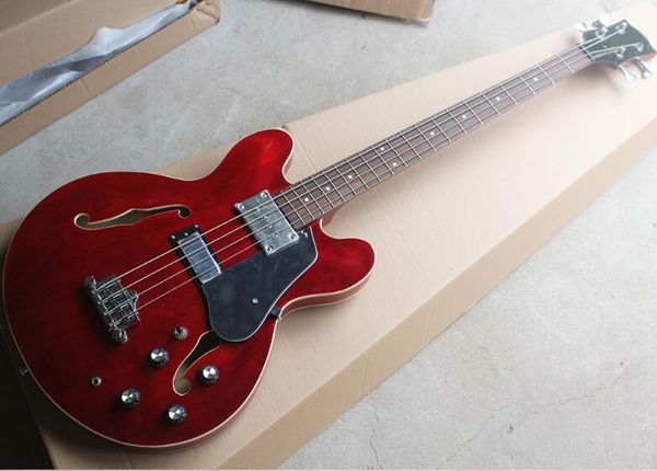 

four-string electric bass transparent red log body rosewood fingerboard 4-string guitar, ing