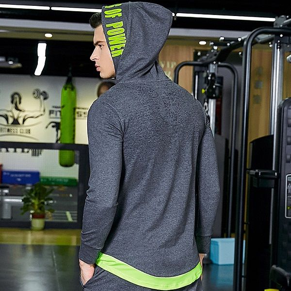 

идущие рубашки сухой fit mens тренажерный зал одежда совок шеи длинные рукава mmet euilding suiit полиэстер apparelsleeves, Black;blue