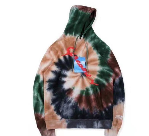 

travis scott dover mens hoodies astroworld tie dye pullover clothing designer autumn long sleeve casual sweatshirts, Black