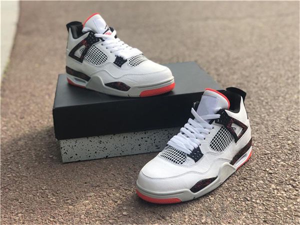 

2019 new arrival 4 iv retro pale citron for men basketball shoes white black bright crimson 308497-116 running sneakers size 7-13, White;red